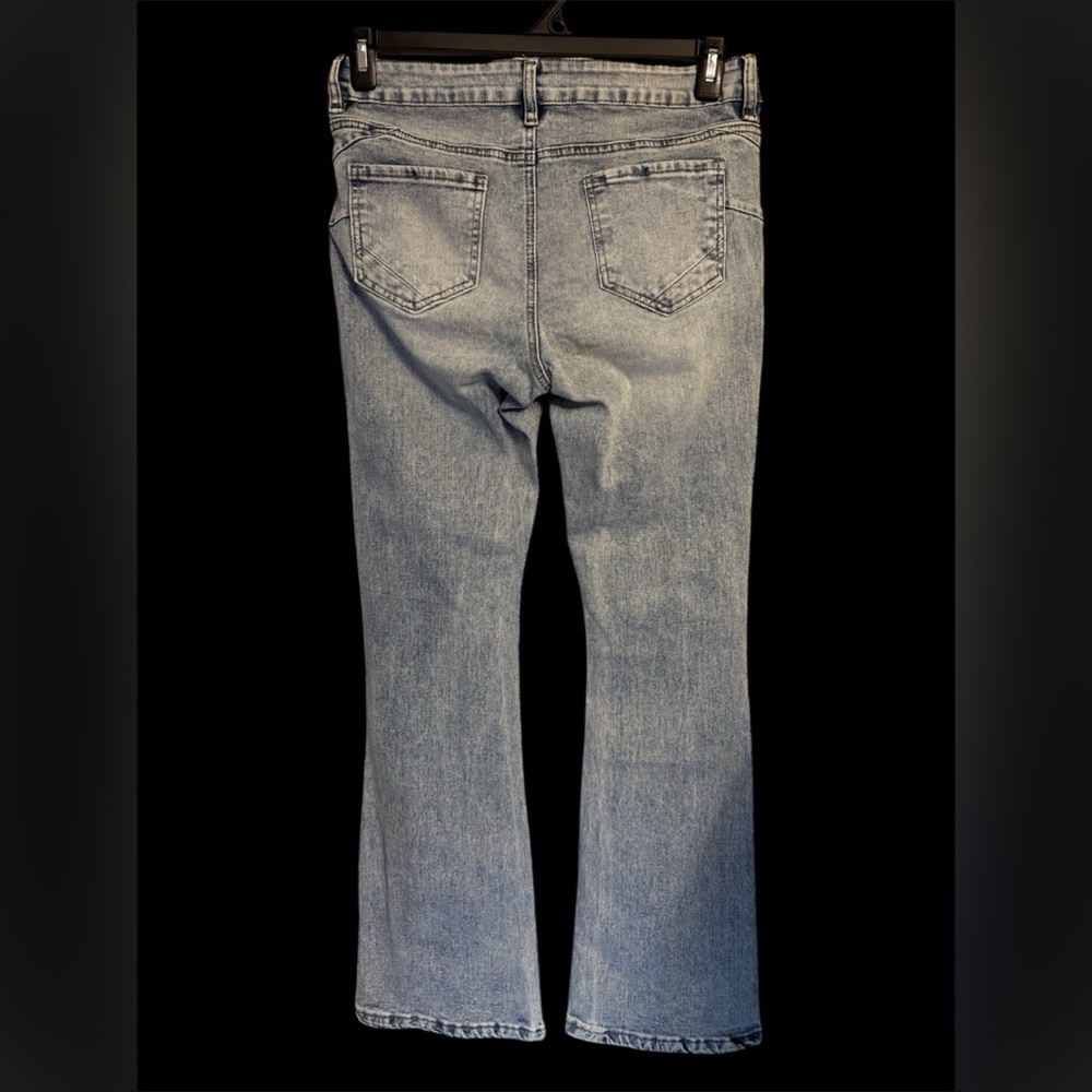 Rise Supply Women's Light Blue Straight Flare Jeans - Picture 2 of 4